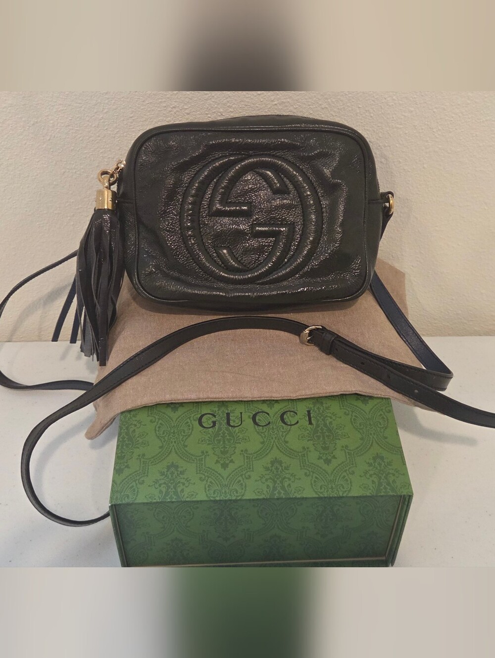 Gucci Soho Disco Patent Leather Crossbody Bag